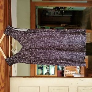 Beach Dress sz M Black with White Polkadots